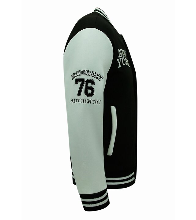 Enos Collegejacke Herren - Baseballjacke - 902 - Schwarz