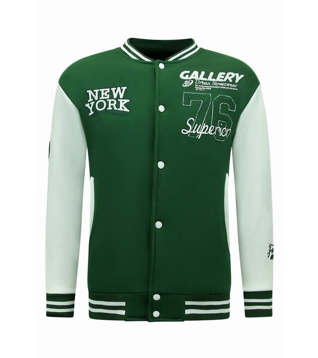 Enos Baseballjacke Herren – Collegejacke Herren – 902 – Grün