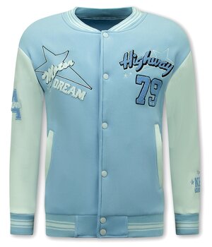 Enos Baseballweste Herren – Collegeweste – 903 – Blau