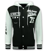 Enos College-Weste mit Kapuze – 905 – Schwarz Enos College-Weste mit Kapuze – 905 – Schwarz