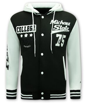 Enos College-Weste mit Kapuze – 905 – Schwarz