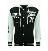 Enos College-Weste mit Kapuze – 905 – Schwarz Enos College-Weste mit Kapuze – 905 – Schwarz