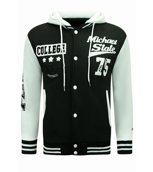 Enos College-Weste mit Kapuze – 905 – Schwarz