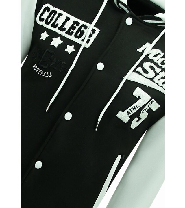 Enos College-Weste mit Kapuze – 905 – Schwarz