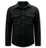Enos Herren-Flanell-Overshirt mit Taschen – 501 – Schwarz