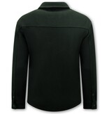 Enos Herren-Flanell-Overshirt mit Taschen – 501 – Schwarz