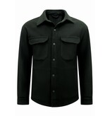 Enos Herren-Flanell-Overshirt mit Taschen – 501 – Schwarz