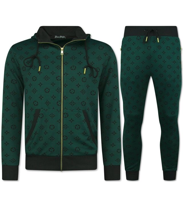 TopStar Jogginganzug Herren Erwachsene - Trainingsanzug Herren - Heimanzug Herren - Twinset - 5036 - Grün