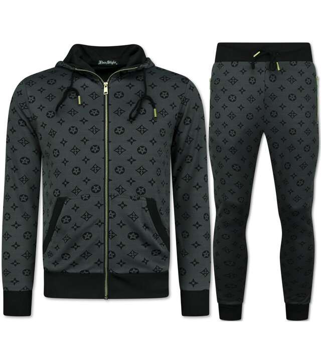 TopStar Trainingsanzug Herren - Jogginganzug Herren Erwachsene - Heimanzug Herren - Twinset - 5036 - Grau