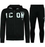 TopStar ICON Trainingsanzug Herren - Jogginganzug Erwachsene - Heimanzug - Set Herren - 11677 - Schwarz