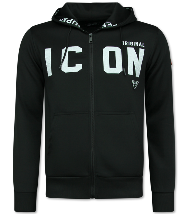 TopStar ICON Trainingsanzug Herren - Jogginganzug Erwachsene - Heimanzug - Set Herren - 11677 - Schwarz