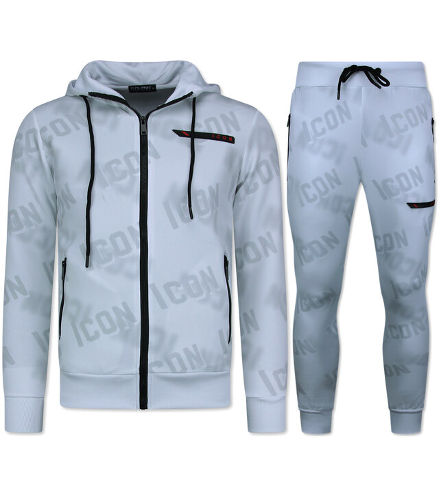 TopStar ICON Twinset - Trainingsanzüge Herren - Jogginganzug Herren Erwachsene - Heimanzug - 3790 - Weiß