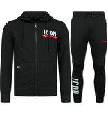 TopStar Trainingsanzug ICON - Jogginganzug Herren - Heimanzug Herren Erwachsene - 3877 - Schwarz
