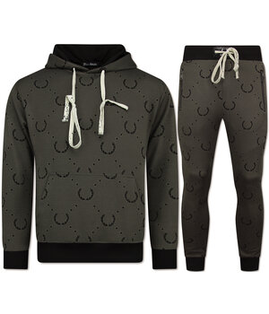 TopStar Heimanzug für Herren - Jogginganzug Erwachsene - Trainingsanzug Herren - Twinset - 3955 - Braun