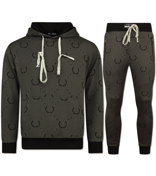 TopStar Heimanzug für Herren - Jogginganzug Erwachsene - Trainingsanzug Herren - Twinset - 3955 - Braun