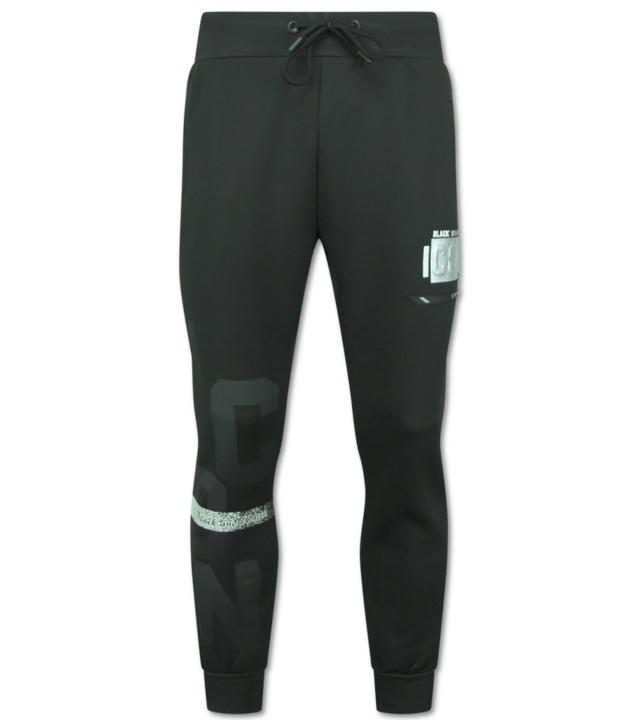 TopStar ICON Hoodie Silver Print - Jogginganzug Herren Erwachsene - Trainingsanzüge Herren - 3789 - Schwarz