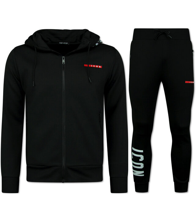 TopStar ICON Trainingsanzüge - Jogginganzüge Herren - Heimanzüge Herren Erwachsene - 11759 - Schwarz
