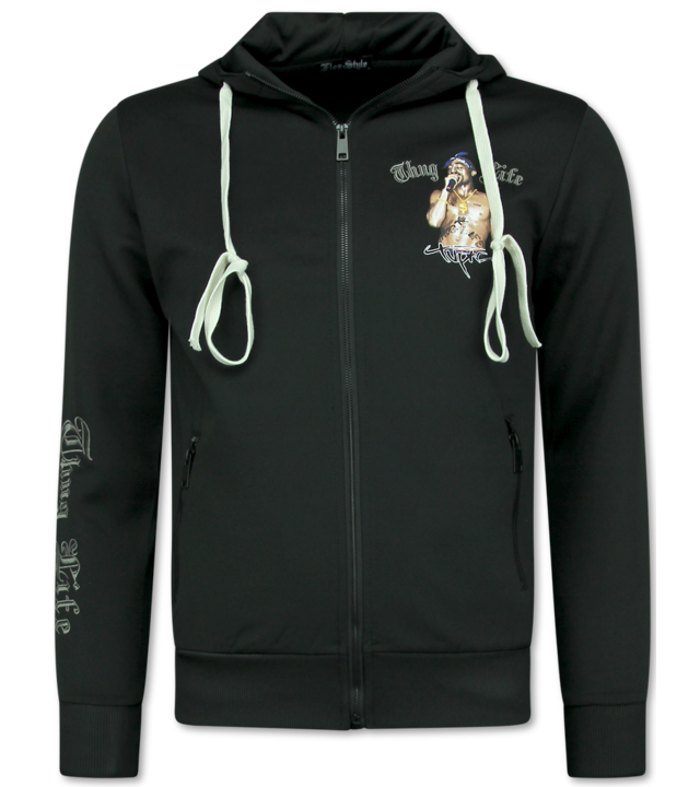 TopStar Tupac Trainingsanzüge Herren - Jogginganzug Herren 2Pac - Heimanzug Herren - 3390 - Schwarz