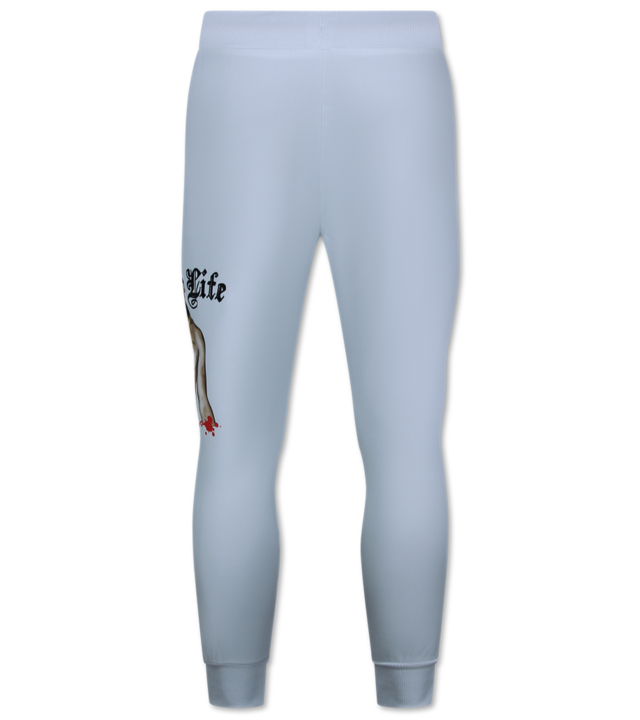 TopStar 2Pac Jogginganzug Herren - Tupac Trainingsanzüge Herren - Heimanzug Herren Erwachsene - 3390 - Weiß