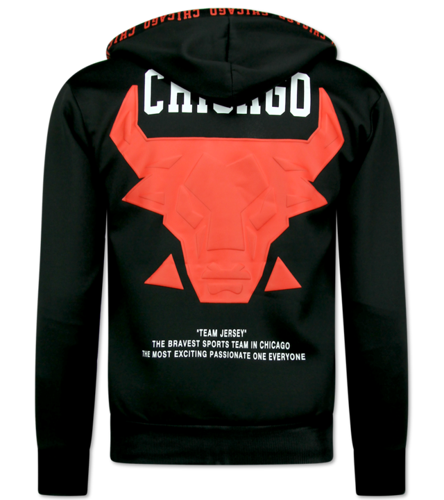 TopStar Bull Home Suit Herren Erwachsene - Chicago Trainingsanzüge Herren - Jogginganzug Herren - 5231 - Schwarz