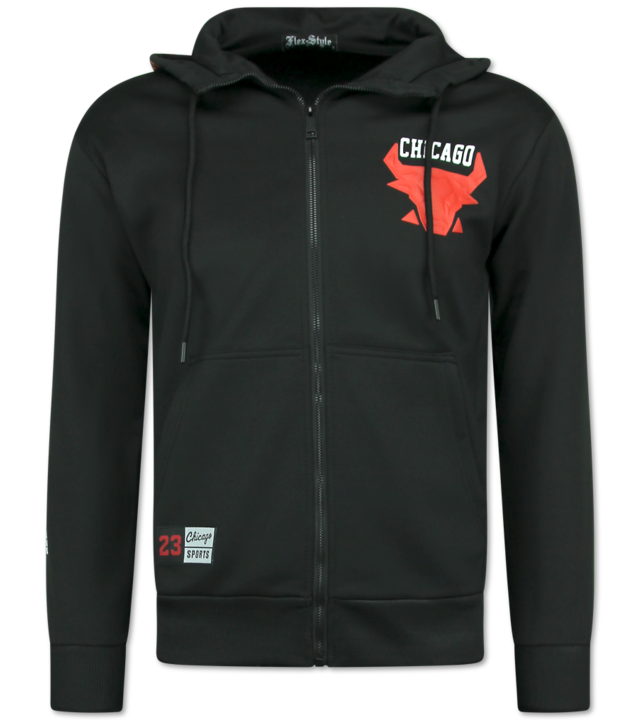 TopStar Bull Home Suit Herren Erwachsene - Chicago Trainingsanzüge Herren - Jogginganzug Herren - 5231 - Schwarz