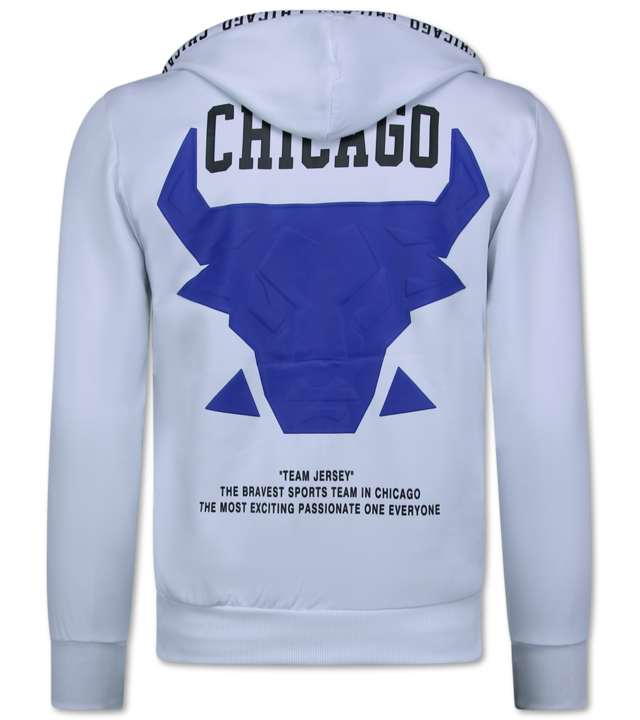 TopStar Chicago Trainingsanzüge Herren - Bull Jogginganzug Herren - Heimanzug Herren Erwachsene - 5231 - Weiß