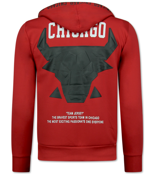 TopStar Chicago Bull Trainingsanzüge Herren - Jogginganzug Herren - Heimanzug Herren Erwachsene - 5231 - Rot