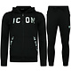 Trainingsanzüge Herren ICON - Jogginganzug ICON - ICON Heimanzug Herren - 11575 - Schwarz/ Silber