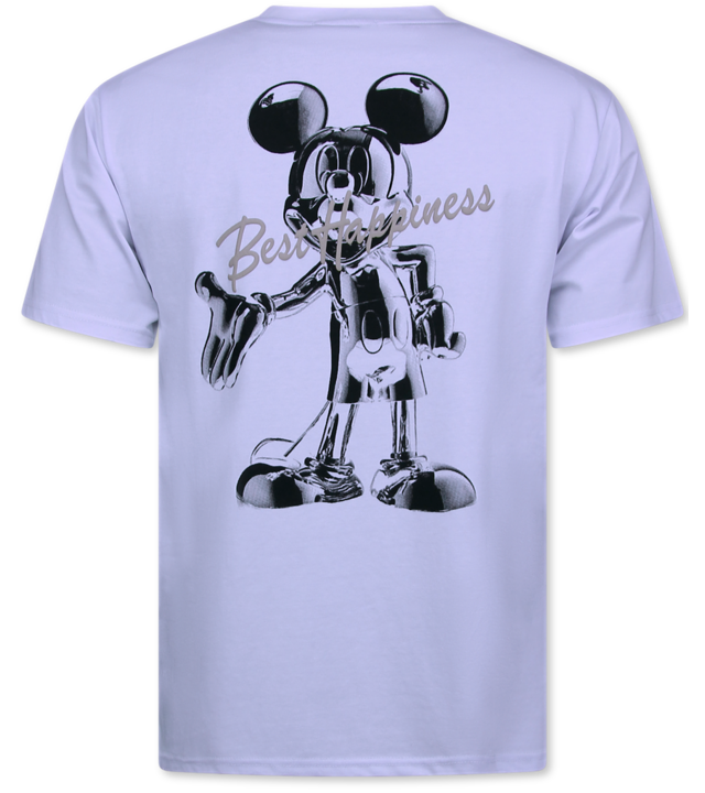 Top Star Weiße T-Shirts Herren Rundhals - Oversized T-Shirt Herren - Lustiges Shirt - Happiness - 688 - Weiß