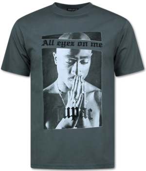 Top Star All Eyez on Me - Oversized T-Shirt Herren - T-Shirt Herren mit Aufdruck - Tupac - 685 - Grau