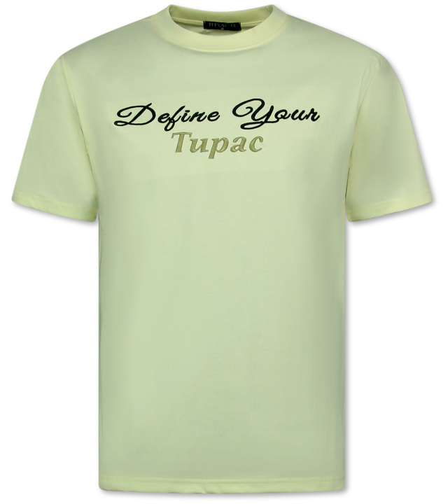 Top Star Tupac Shakur - Oversized T-Shirt Herren - T-Shirt Herren mit Print - Herren T-Shirt mit Print - 672 - Gelb