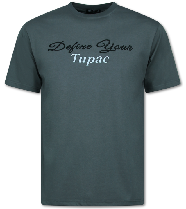 Top Star Oversized T-Shirt Herren - Tupac Shakur - T-Shirt Herren mit Print - Herren T-Shirt mit Print - 672 - Grau