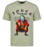 Top Star T-Shirts Herren Lustig - Oversize T Shirt Herren - Joker - T Shirt Herren mit Aufdruck - Lustiges Shirt - 701 - Braun