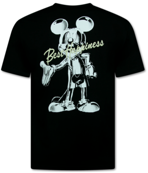 Top Star T-Shirt Herren mit Print Funny - Oversized T-Shirt Herren - Happiness - 688 - Schwarz