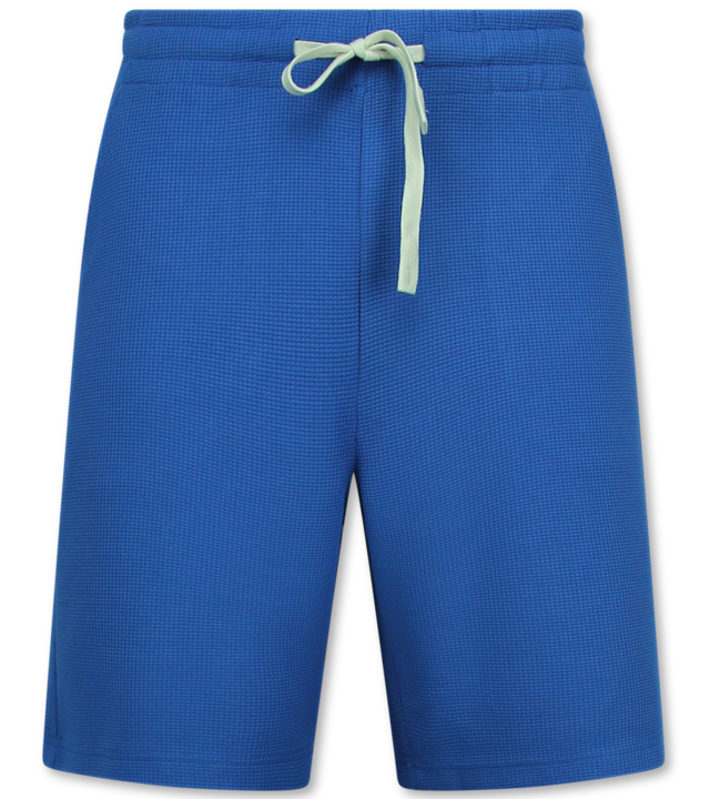 Enos Sommerset Herren - Gerippt Oversized - Zweiteiler - Twinset - Co ord Set - 918 - Blau