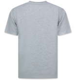Enos Sommerset Herren - Gerippt Oversized - Zweiteiler - Twinset - Co ord Set - 918 - Grau