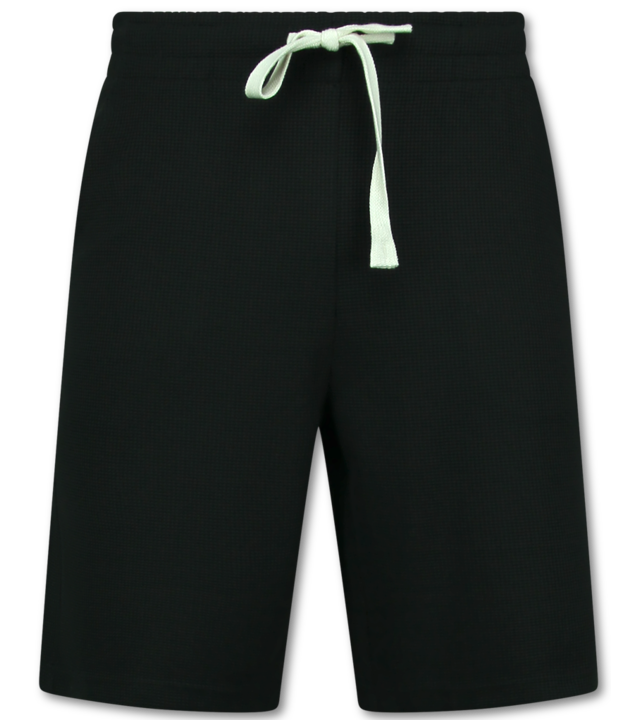 Enos Sommerset Herren - Gerippt Oversized - Zweiteiler - Twinset - Co ord Set - 918 - Schwarz