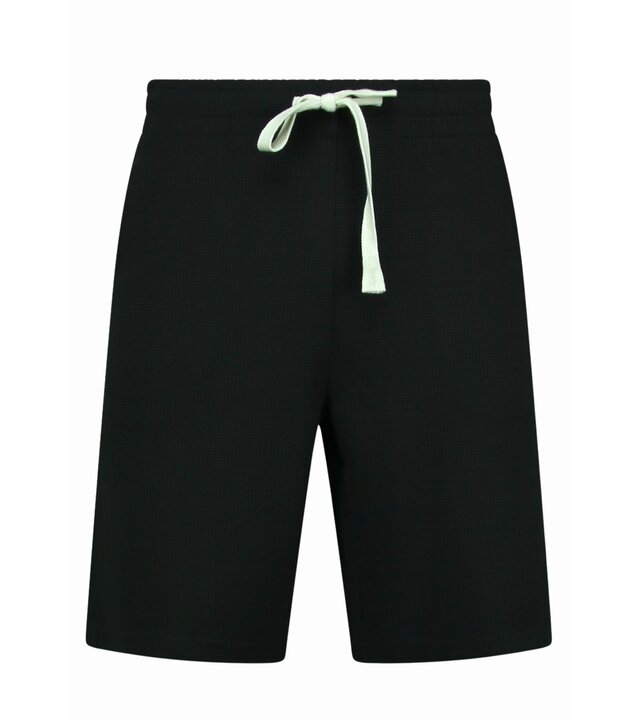 Enos Sommerset Herren - Gerippt Oversized - Zweiteiler - Twinset - Co ord Set - 918 - Schwarz