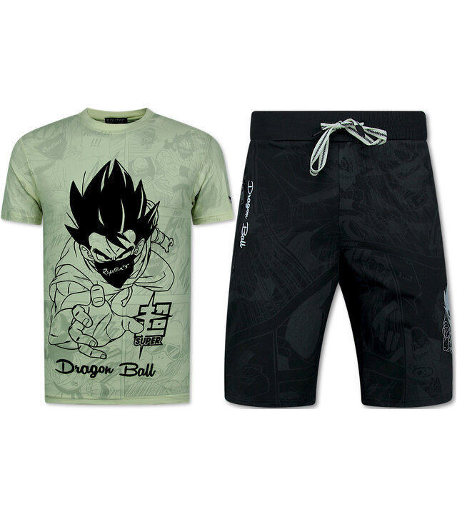 Top Star Twinset Dragon Ball - Sommerset Herren - Co ord set Dragon Ball - Kombisets - 1688 - Beige