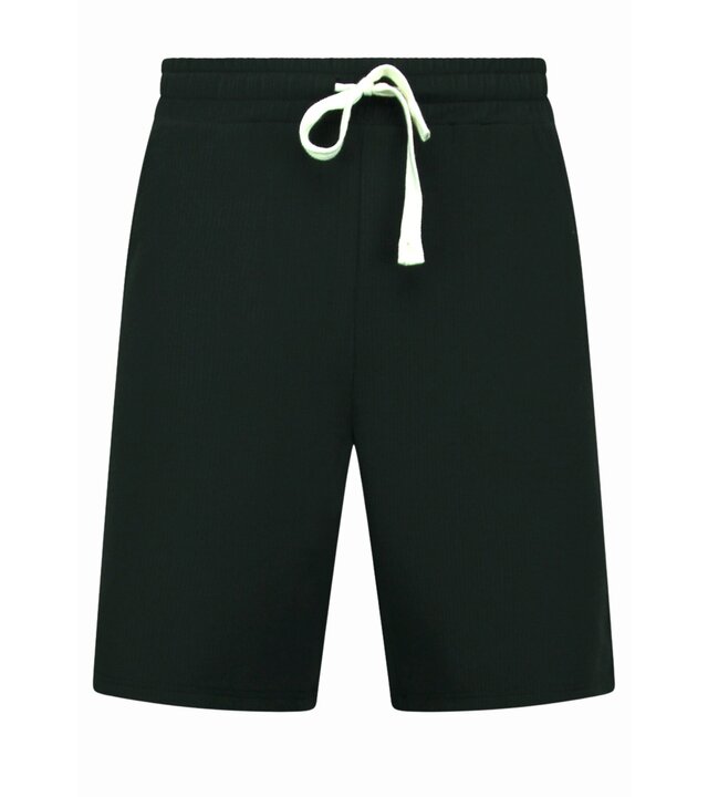 Enos Twinset - Geripptes Oversized Shirt - Sommerset Herren - Zweiteiler - Co ord Set - 915 - Schwarz