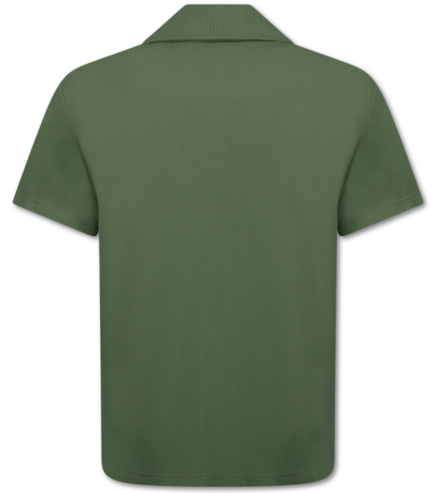 Enos Twinset - Geripptes Oversized Shirt - Sommerset Herren - Zweiteiler - Co ord Set - 915 - Grün