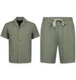 Martina Geripptes Oversized Shirt - Sommerset Herren - Zweiteiliges Set - Co ord Set - 0095 - Grau