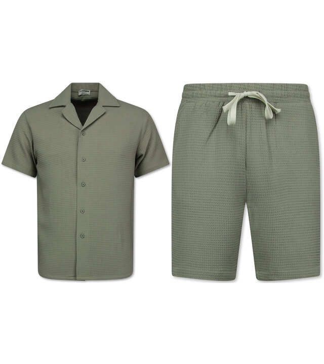Martina Geripptes Oversized Shirt - Sommerset Herren - Zweiteiliges Set - Co ord Set - 0095 - Grau