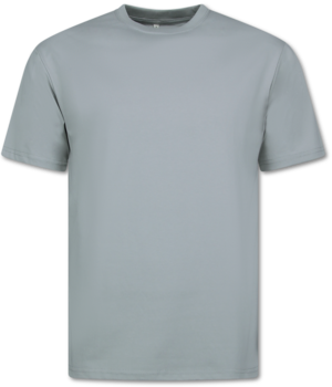 New Ment T-Shirt Herren Oversize - Uni T-Shirt Weiß - 6530 - Grau