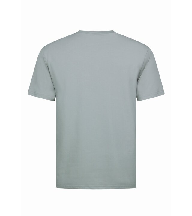 New Ment T-Shirt Herren Oversize - Uni T-Shirt Weiß - 6530 - Grau