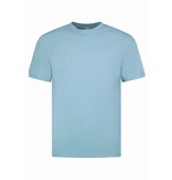 New Ment T-Shirt Herren Oversize - Uni T-Shirt Weiß - 6530 - Blau