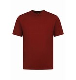 New Ment T-Shirt Herren Oversize - Uni T-Shirt Weiß - 6530 - Bordeaux