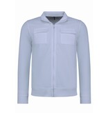 Baker's Herren Unterhemden mit Reißverschluss - Ohne Kapuze - Sweatweste Herren - 579 - Weiß