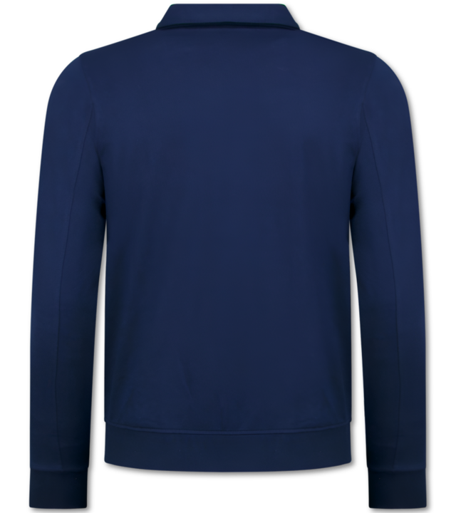 Baker's Herren Unterhemden mit Reißverschluss - Ohne Kapuze - Sweatweste Herren - 579 - Blau