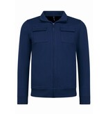 Baker's Herren Unterhemden mit Reißverschluss - Ohne Kapuze - Sweatweste Herren - 579 - Blau